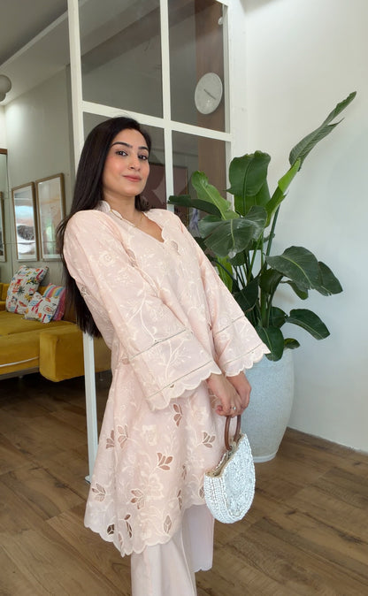 The Blush Schiffli Coord Set