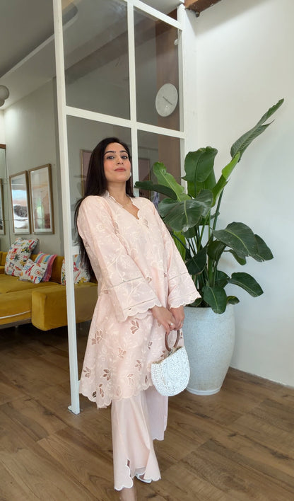 The Blush Schiffli Coord Set