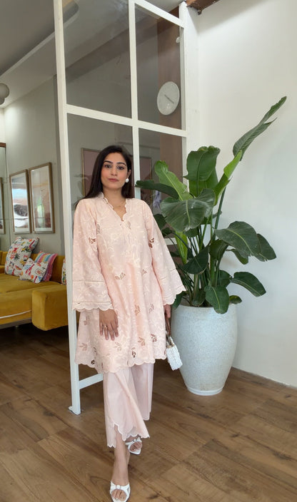 The Blush Schiffli Coord Set