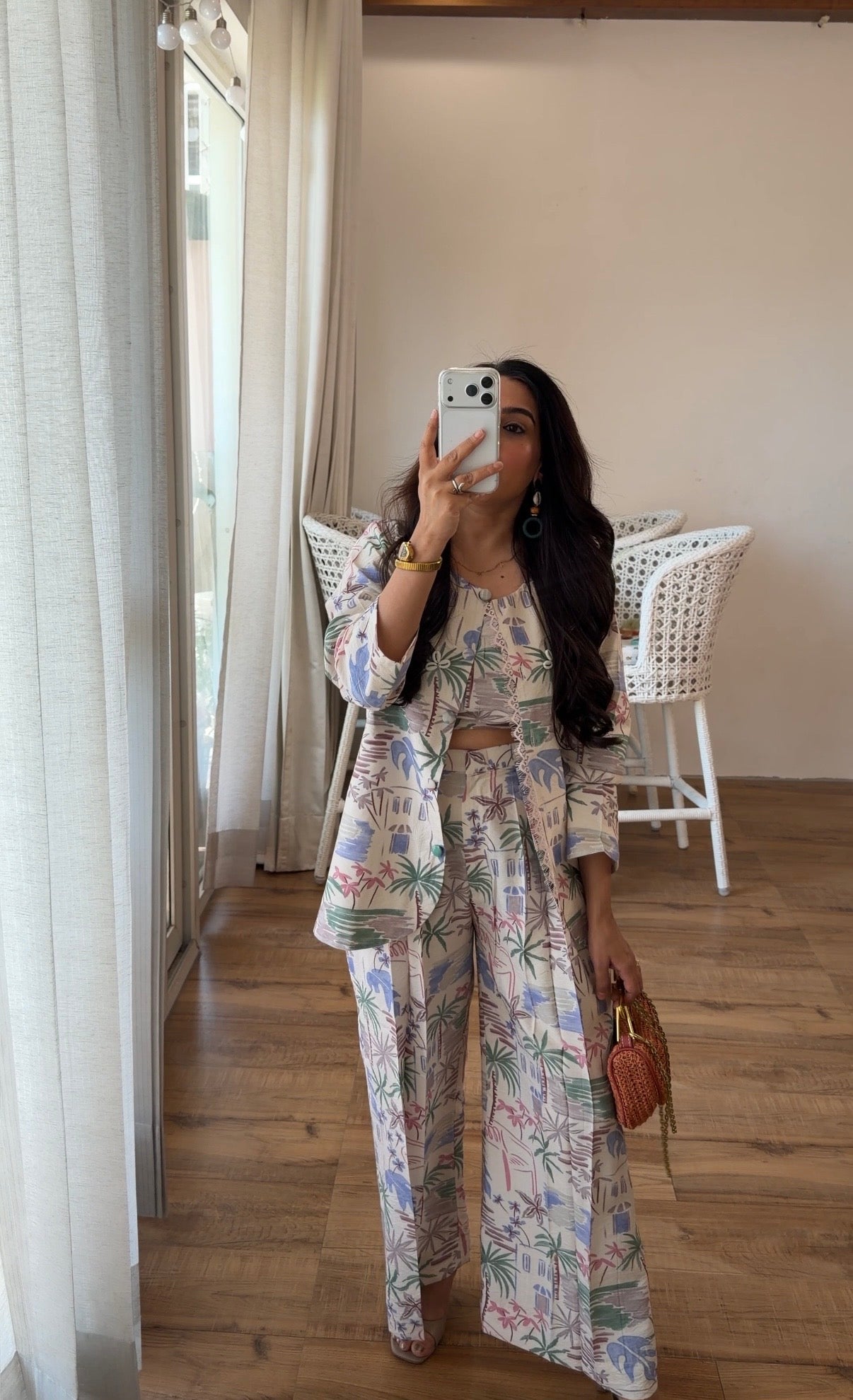 Riviera Print Three-Piece Co-ord Set