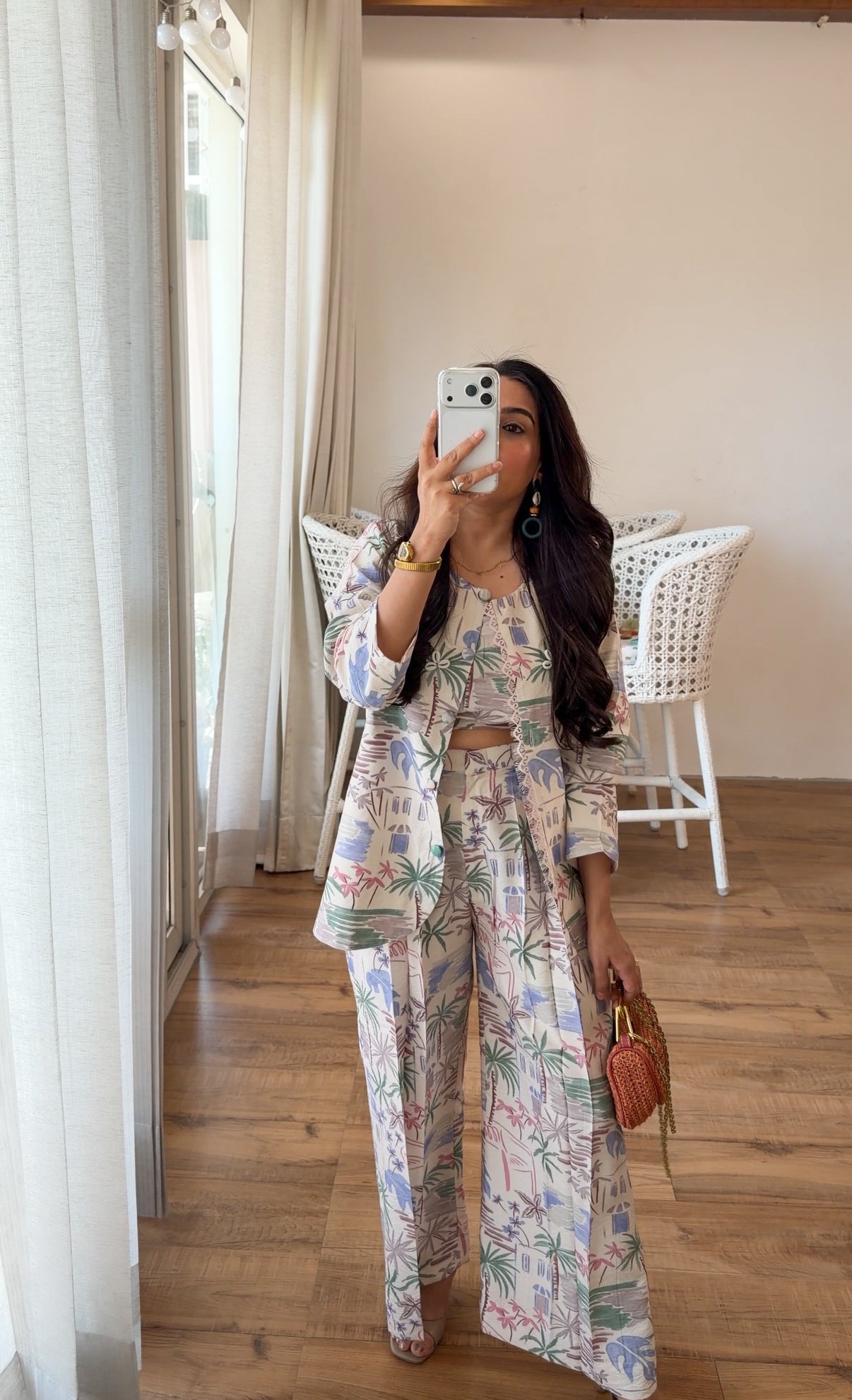Riviera Print Three-Piece Co-ord Set
