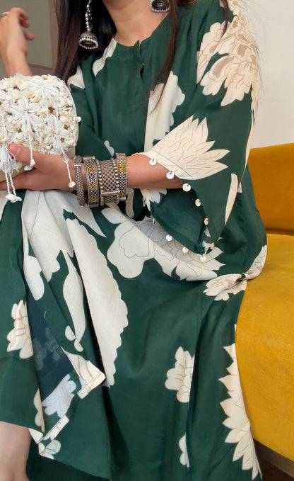 Emerald floral set