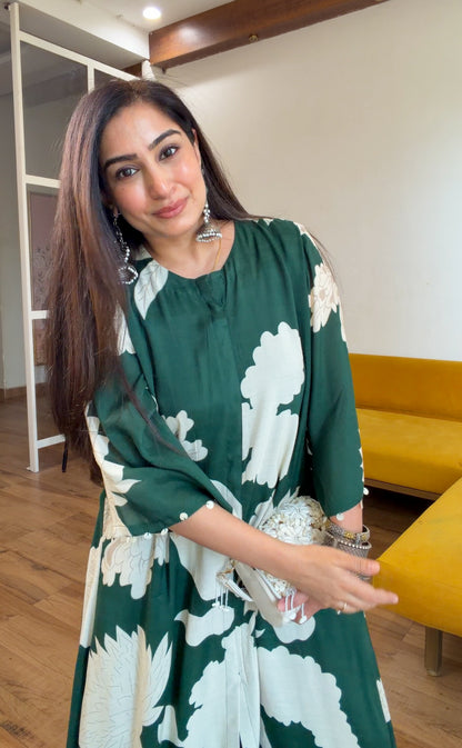 Emerald floral set