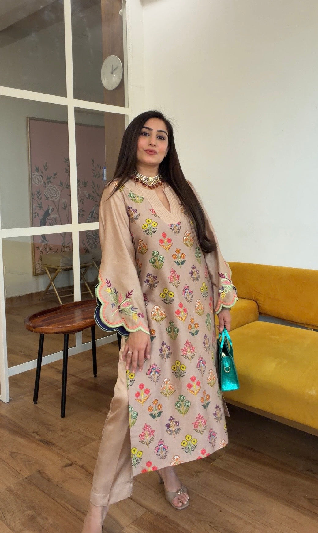 Blooming Grace Embroidered Kurta Set