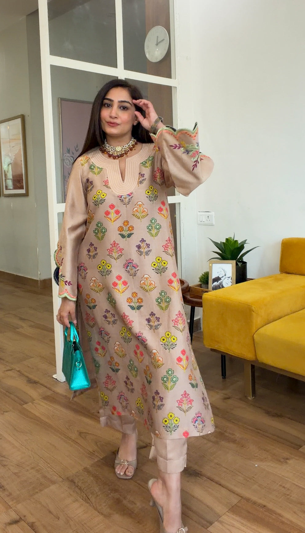 Blooming Grace Embroidered Kurta Set