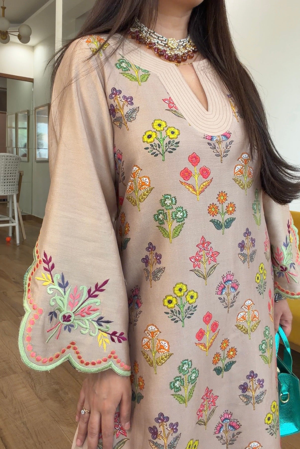 Blooming Grace Embroidered Kurta Set