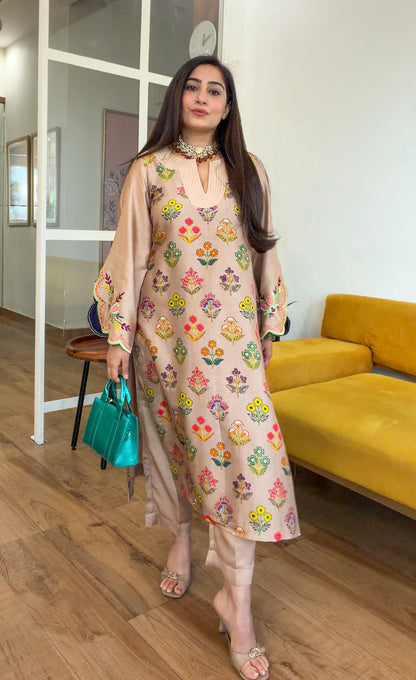 Blooming Grace Embroidered Kurta Set