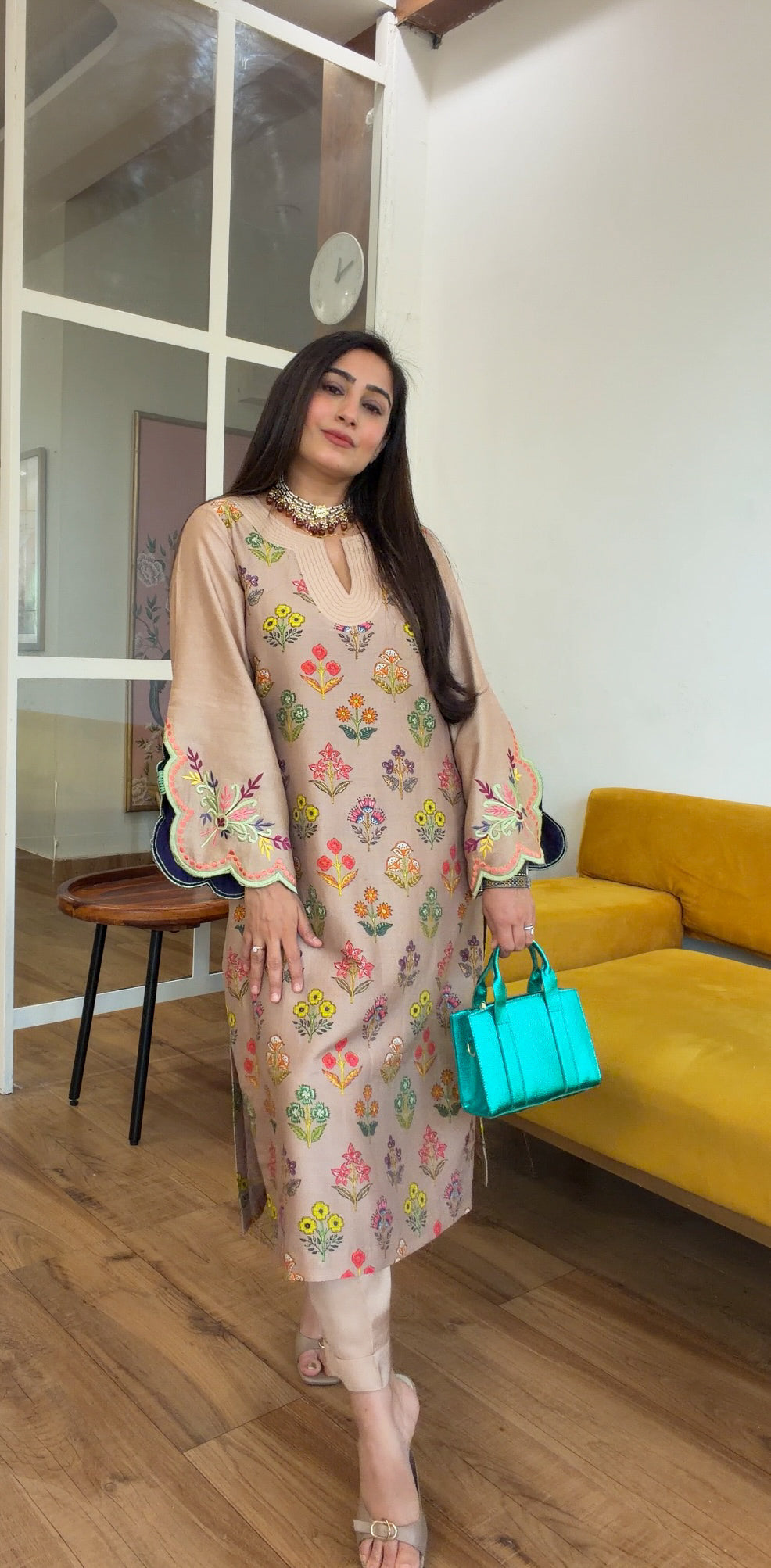 Blooming Grace Embroidered Kurta Set
