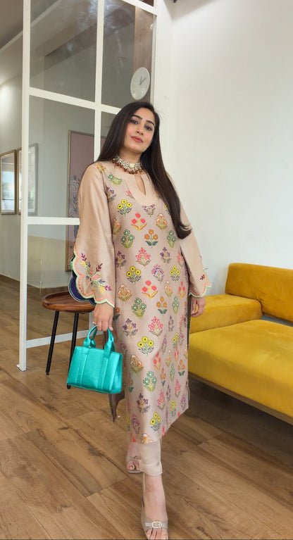 Blooming Grace Embroidered Kurta Set