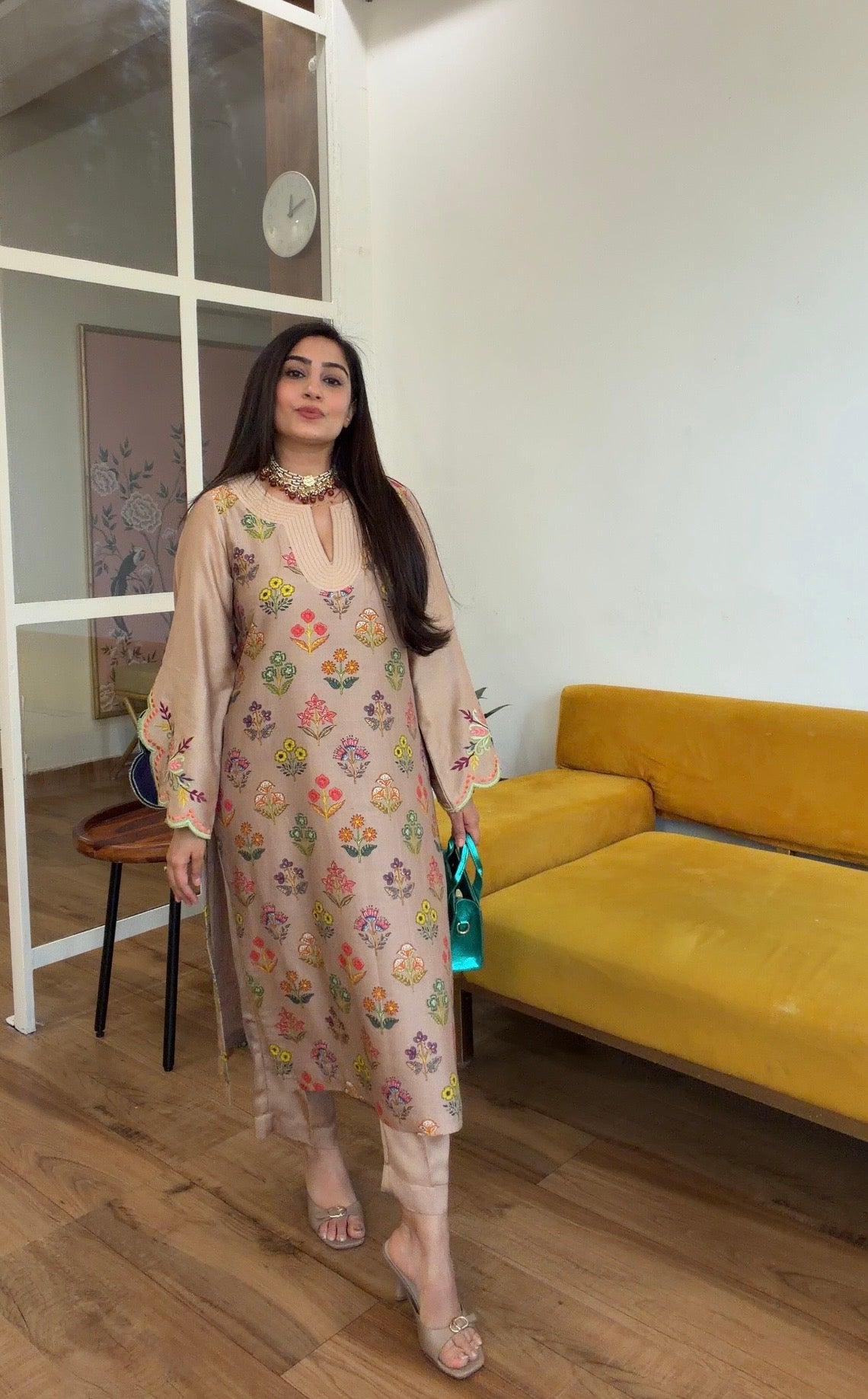 Blooming Grace Embroidered Kurta Set