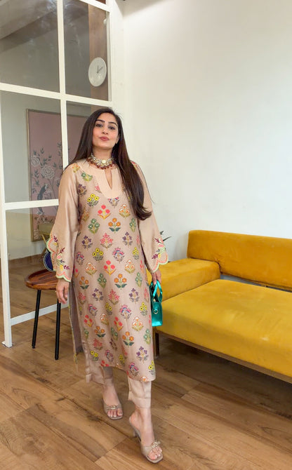 Blooming Grace Embroidered Kurta Set