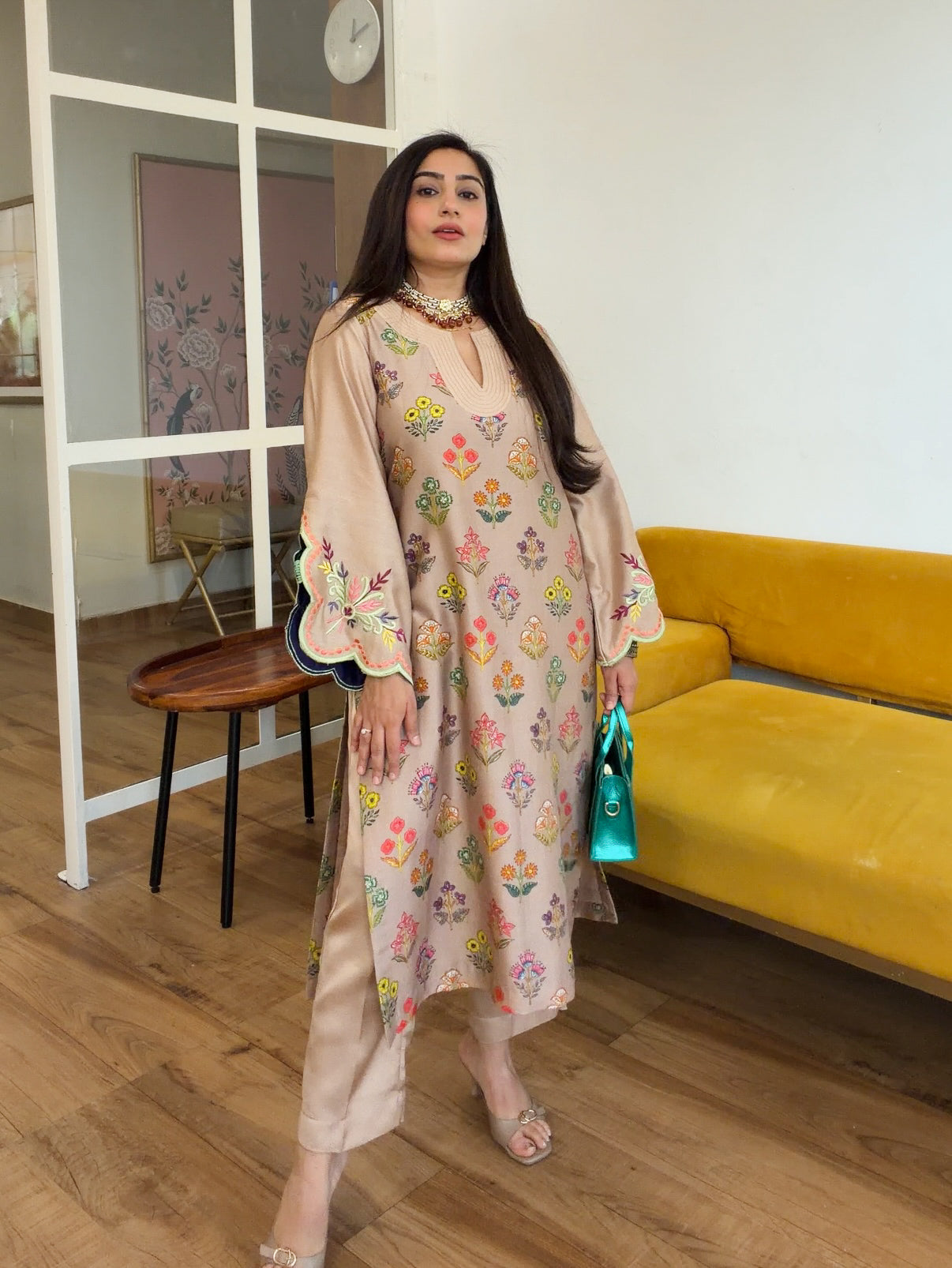 Blooming Grace Embroidered Kurta Set