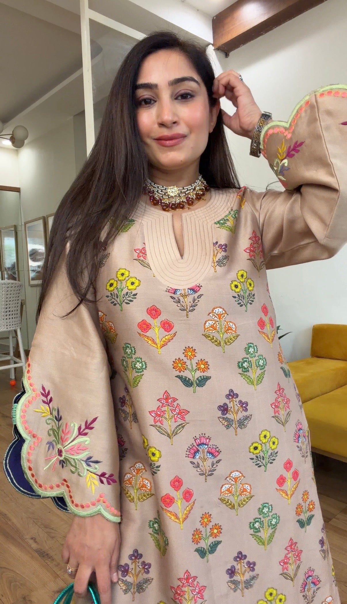Blooming Grace Embroidered Kurta Set
