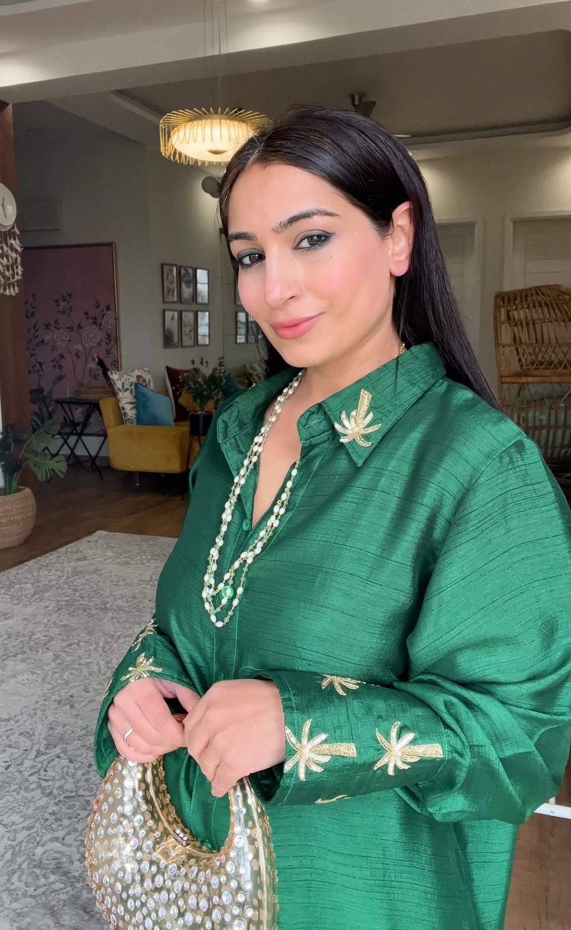 Golden Palm Co-ord Set - 2 Color