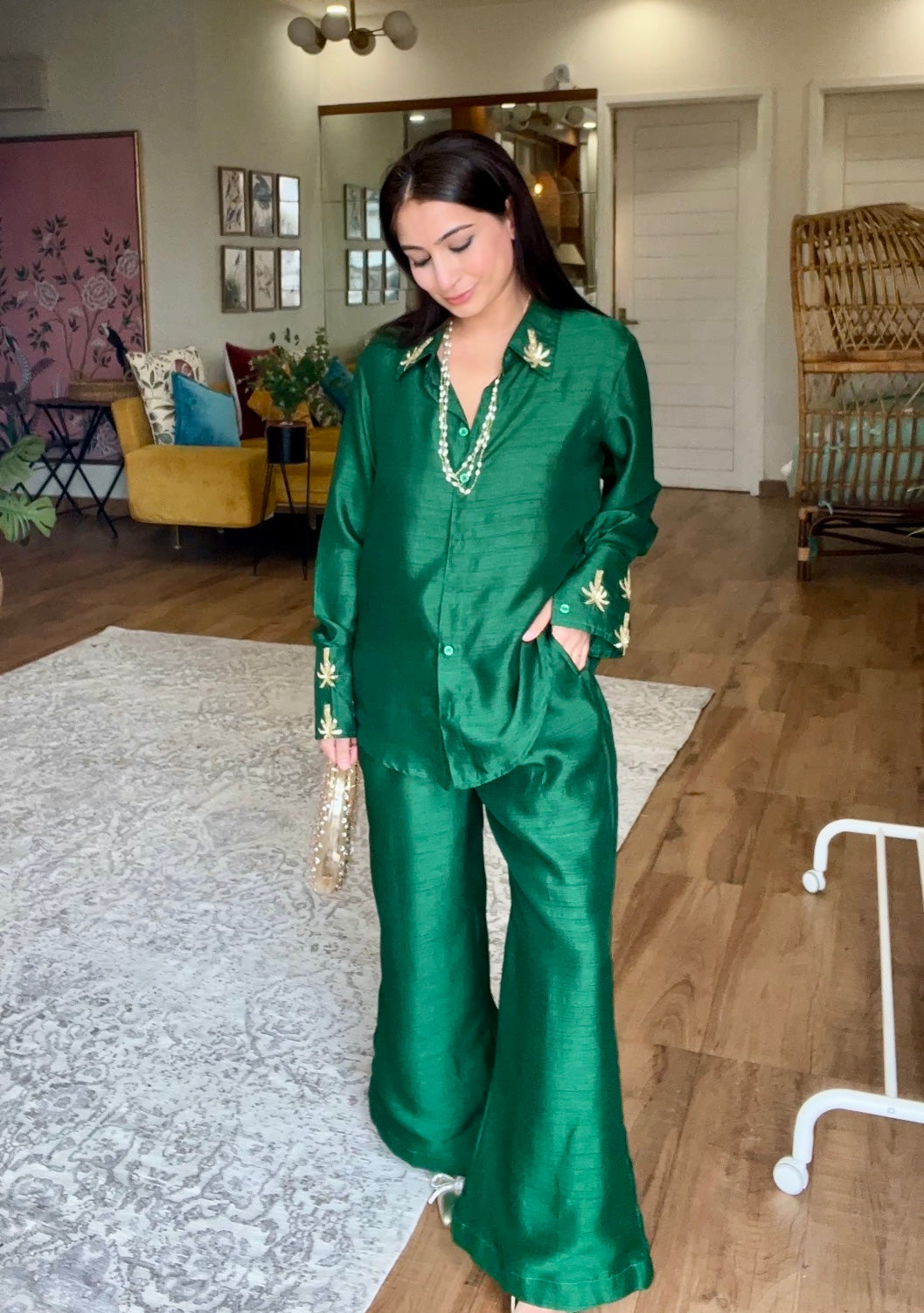 Golden Palm Co-ord Set - 2 Color