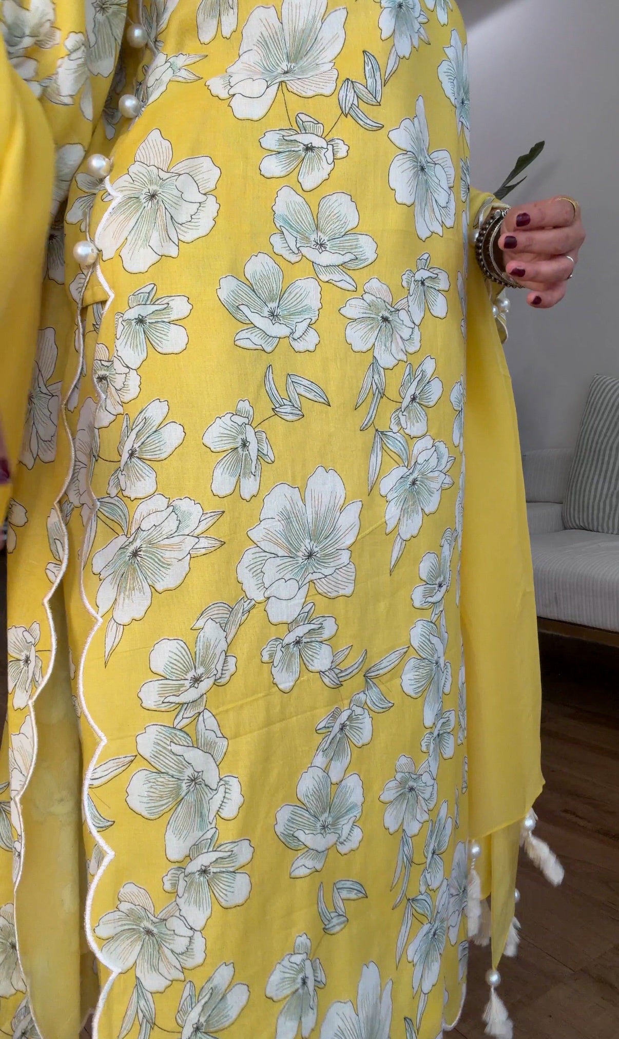 Yellow Bloom Kurta Set