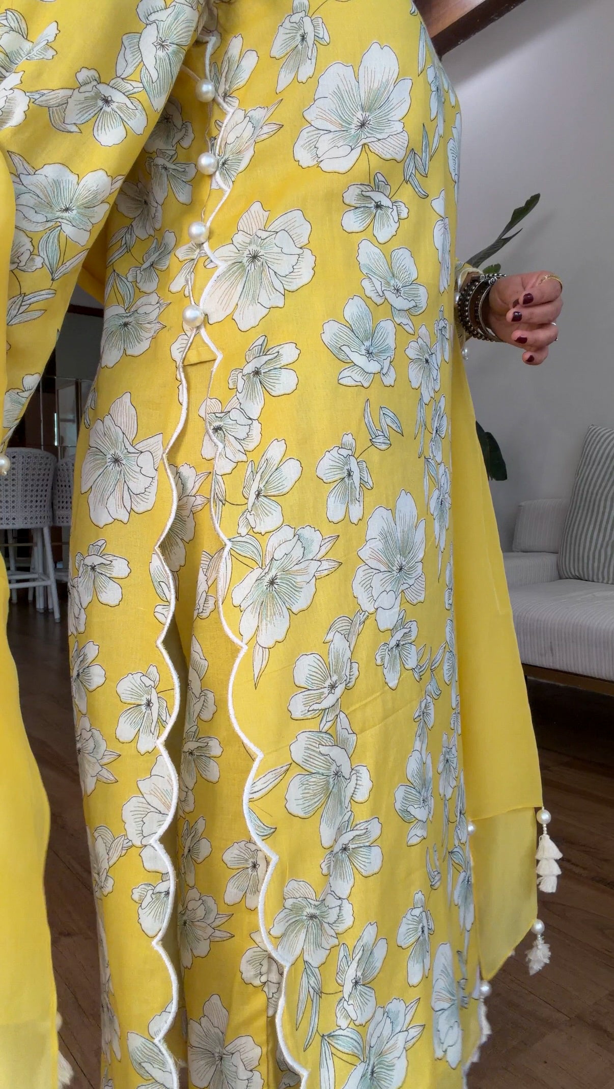 Yellow Bloom Kurta Set