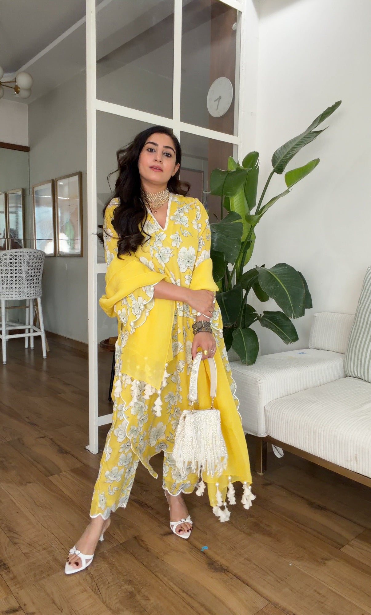 Yellow Bloom Kurta Set