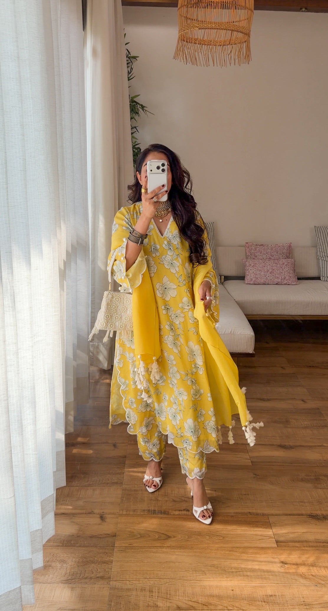 Yellow Bloom Kurta Set