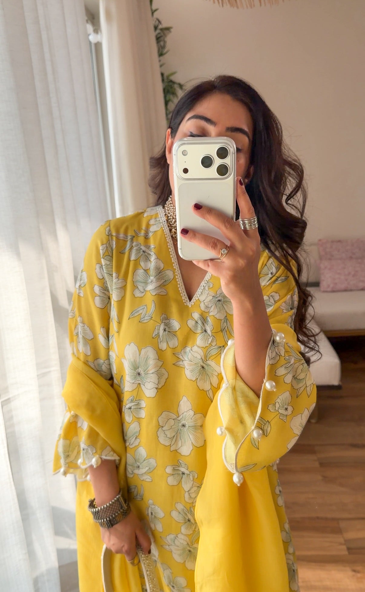 Yellow Bloom Kurta Set