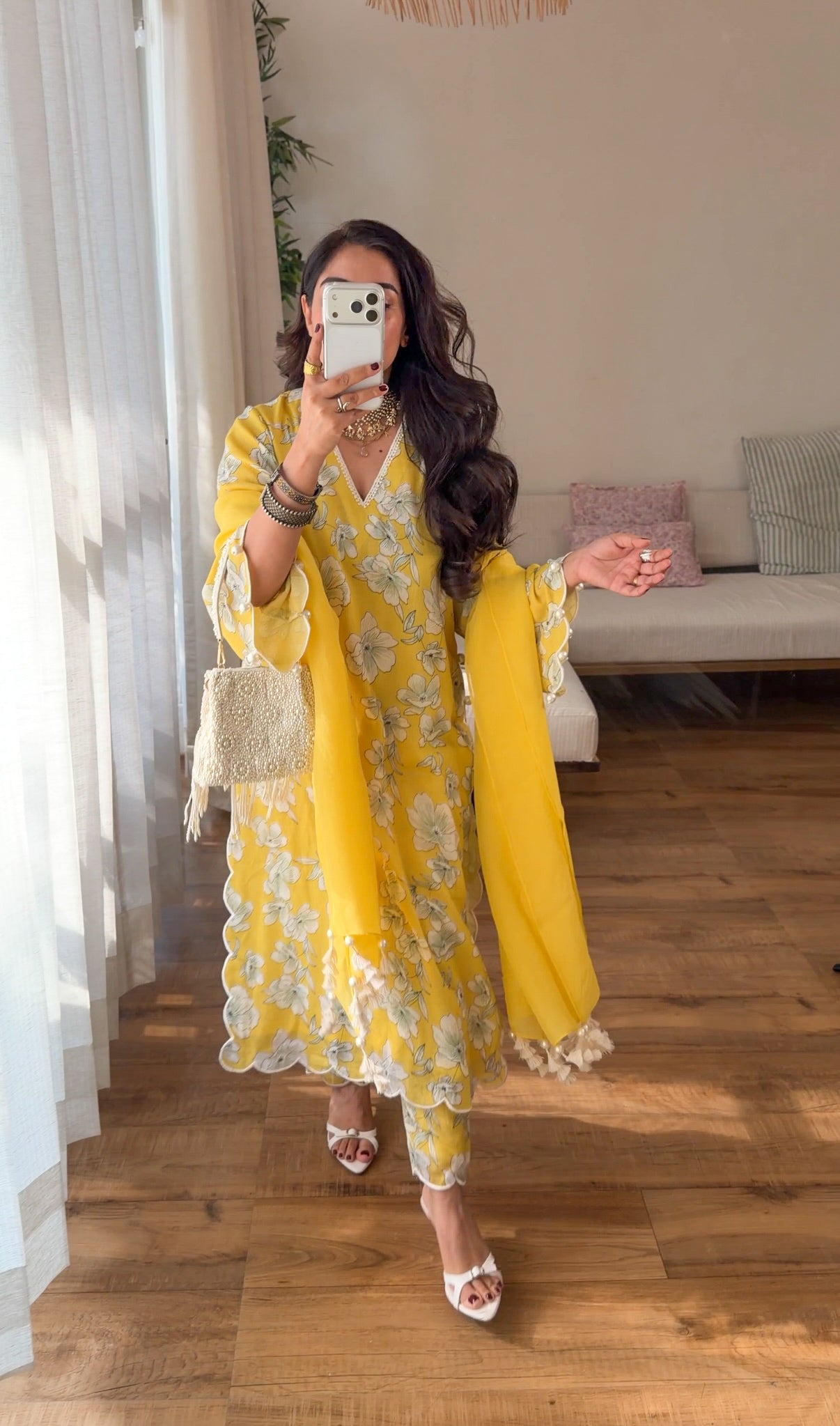 Yellow Bloom Kurta Set