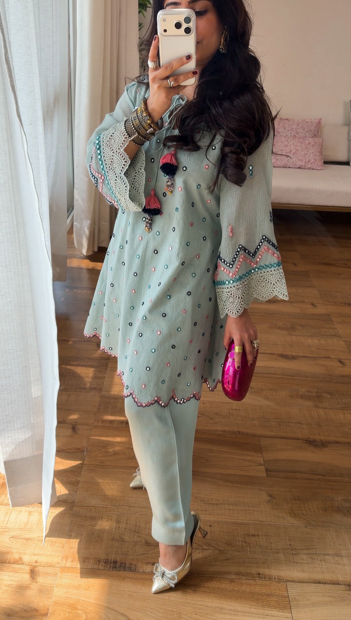 Mint Mirror set