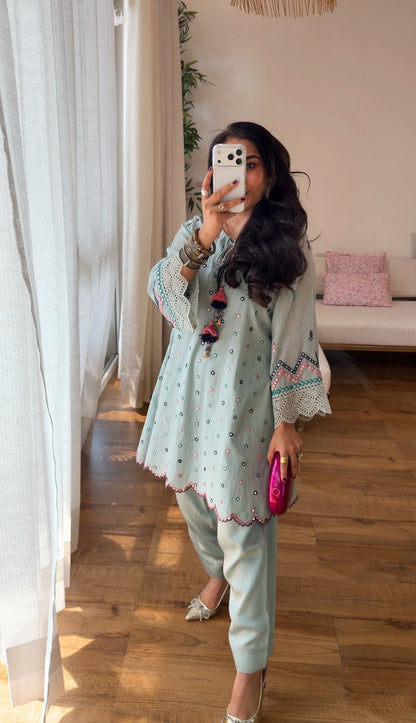 Mint Mirror set