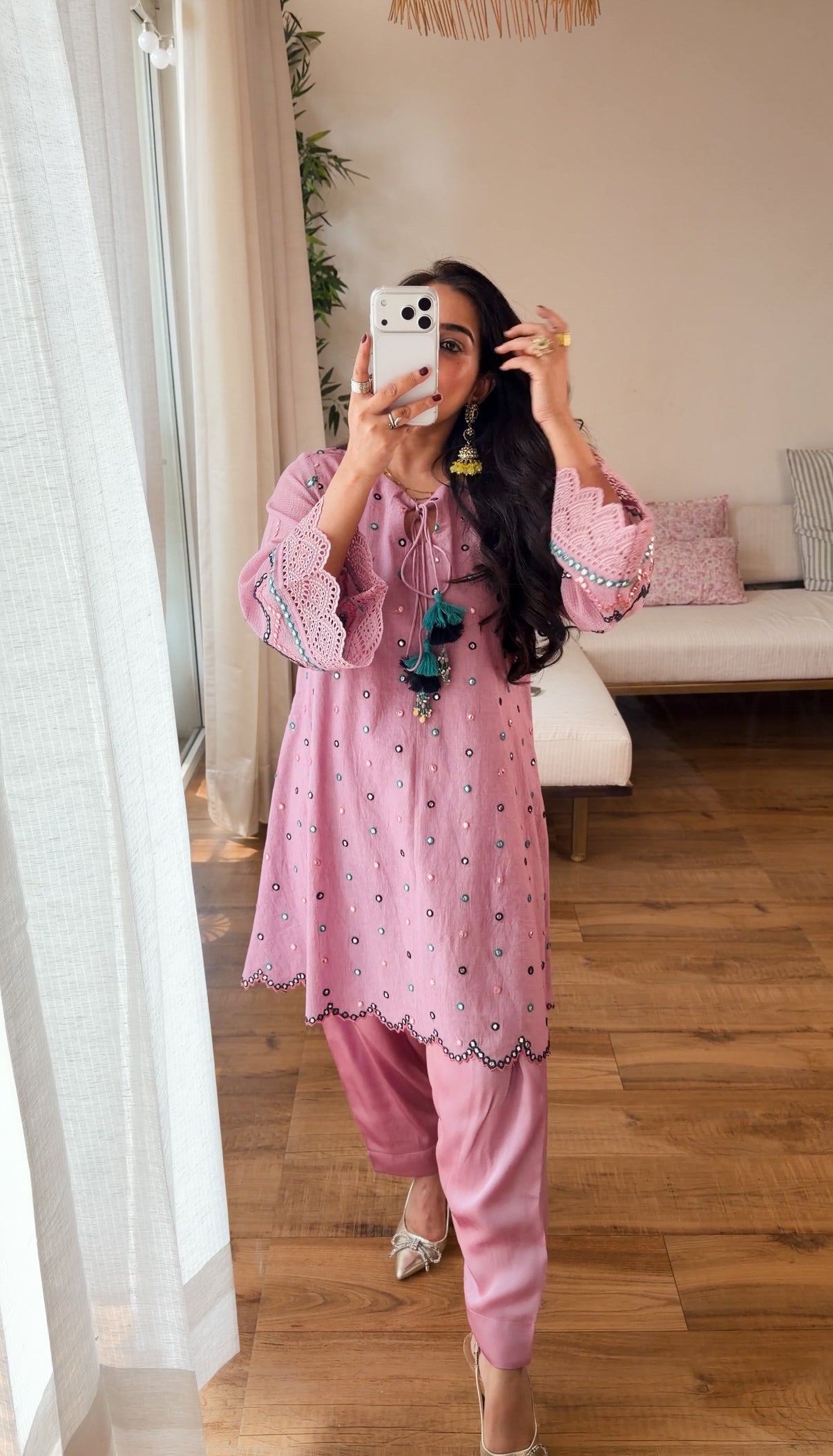 Lilac Mirror set