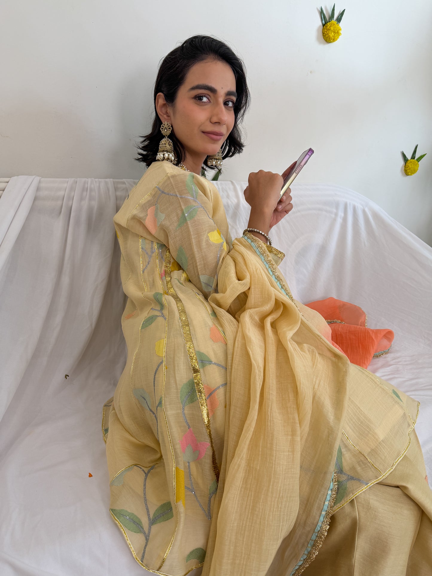 Ivory Gold Gota Set