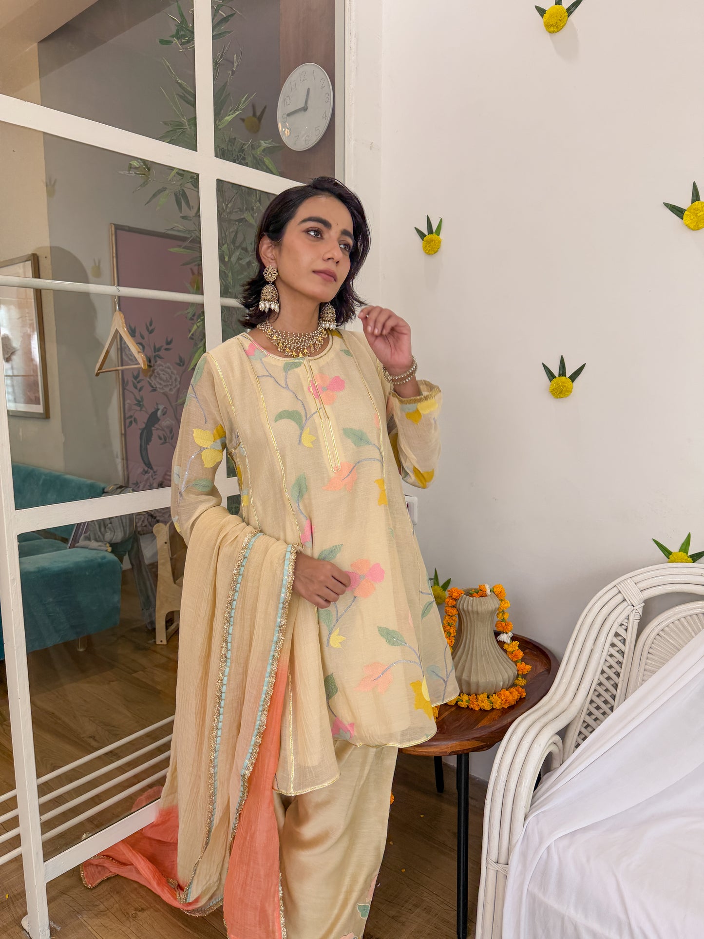 Ivory Gold Gota Set
