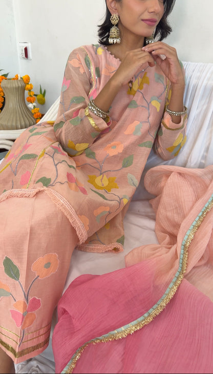 Peach Pink Gota Set