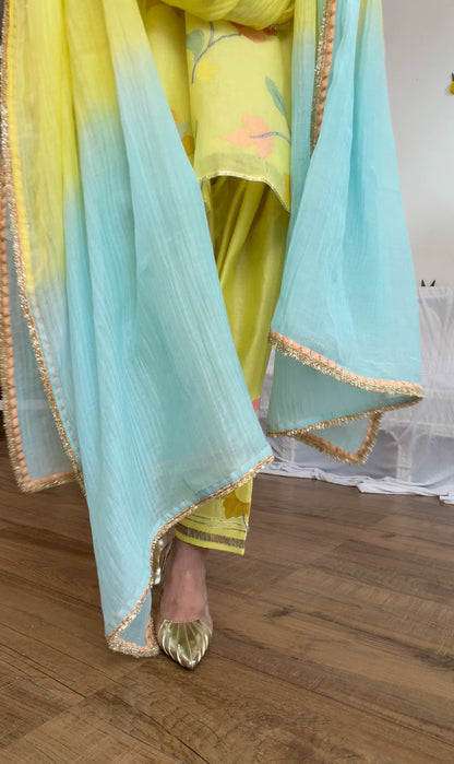 Lime silk gota set