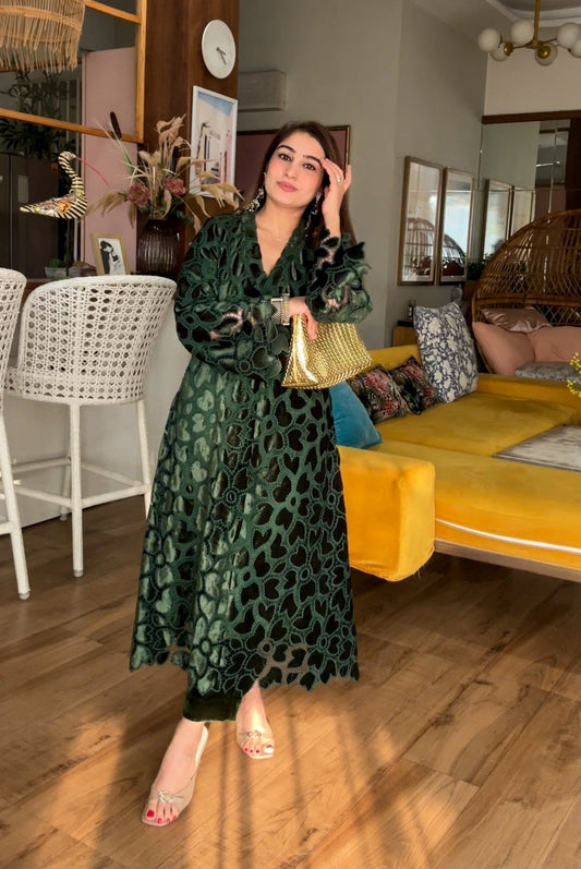 Green Velvet Cutwork