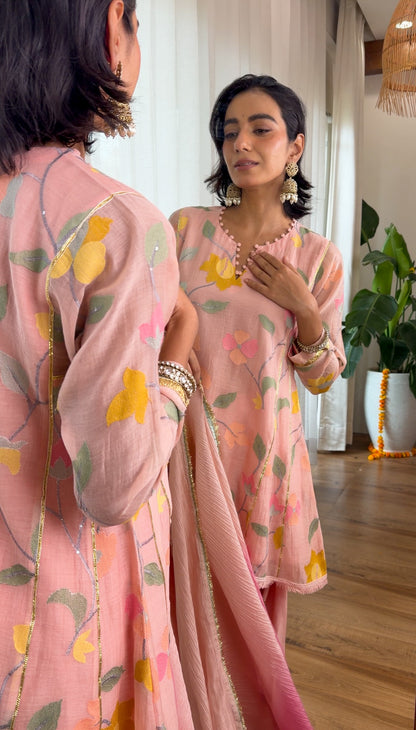 Peach Pink Gota Set