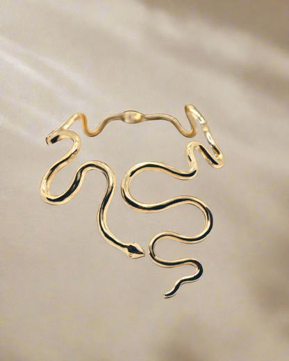 Molten Gold Snake Necklace