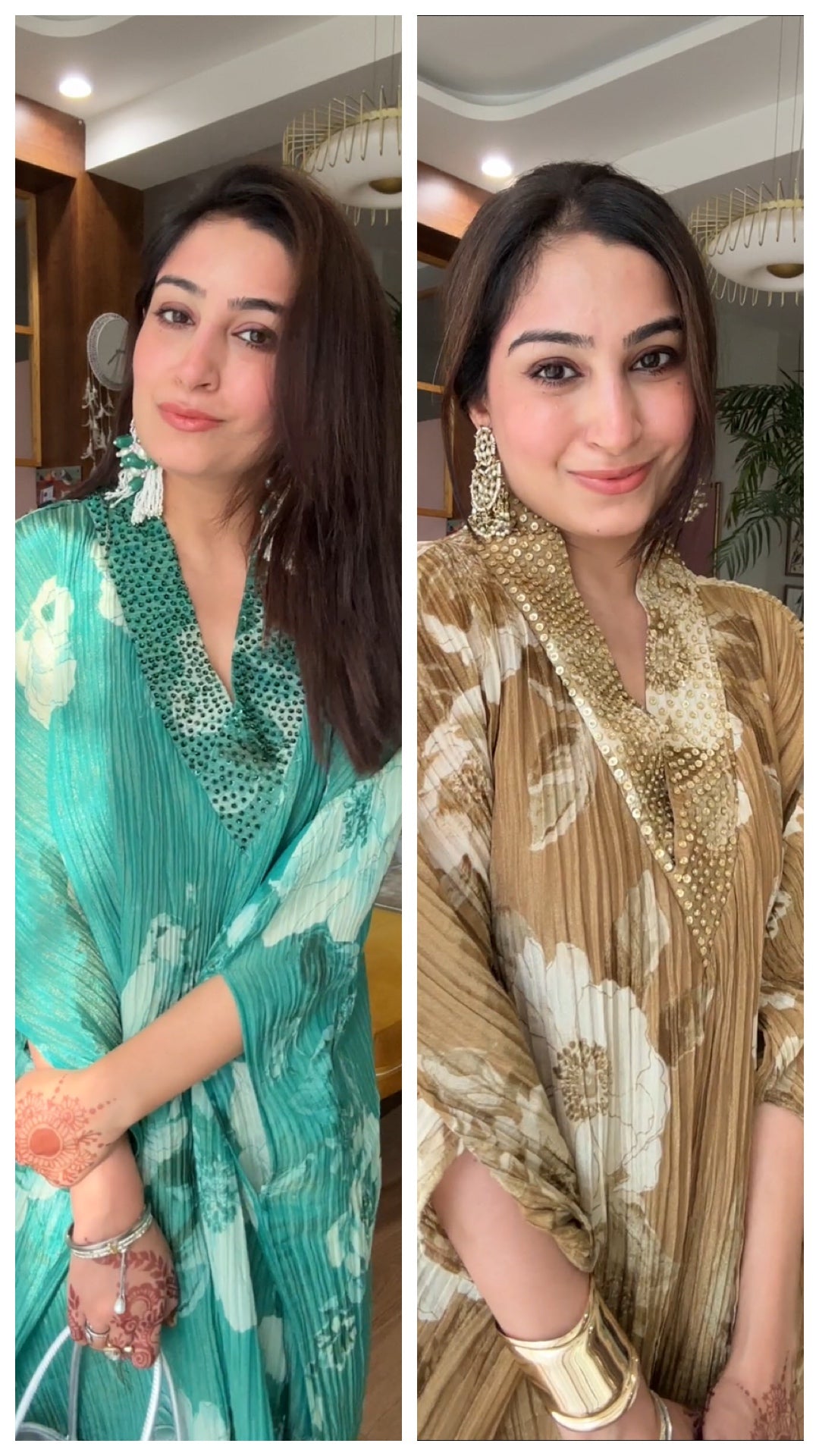 Wrinkle Tissue Kaftan kurta set