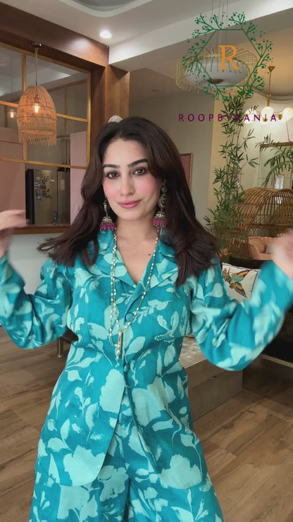 Sharara Blazer Set